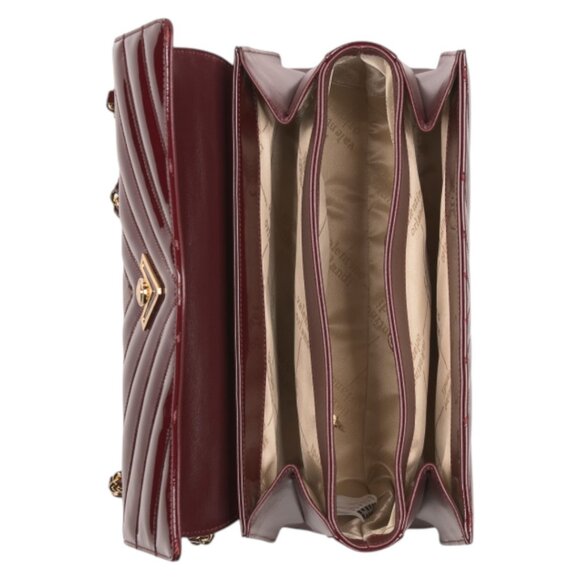 VALENTINO ORLANDI Wine Made In Italy Leather Quilted Crossbody - Picture 3 of 4